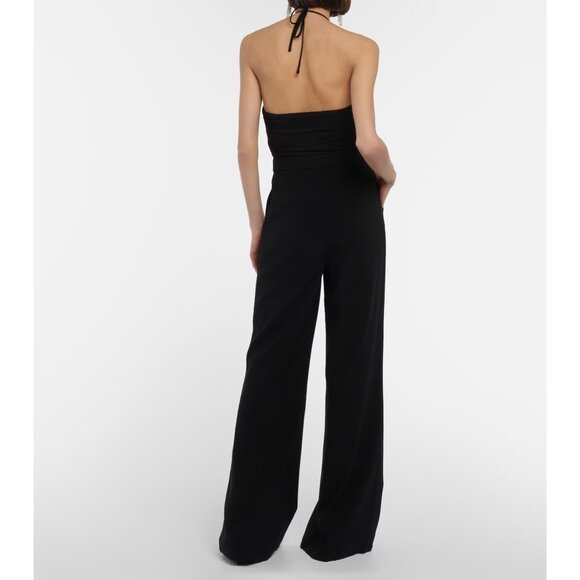 SIMKHAI Gala Plisse Cut Out Jumpsuit in Black 2 Small New Womens Outfit - Picture 17 of 17